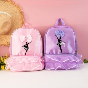 Ballet Backpack,Personalized Name Bag Backpack for Girls, Custom Name Ballerina Dance Backpack, Custom Dance Bag, Dance Bag