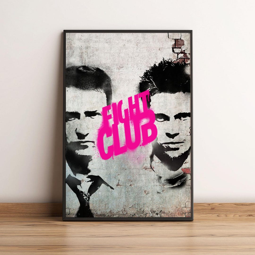 Fight Club Poster, Classic David Fincher Cinematic Print, 1999
