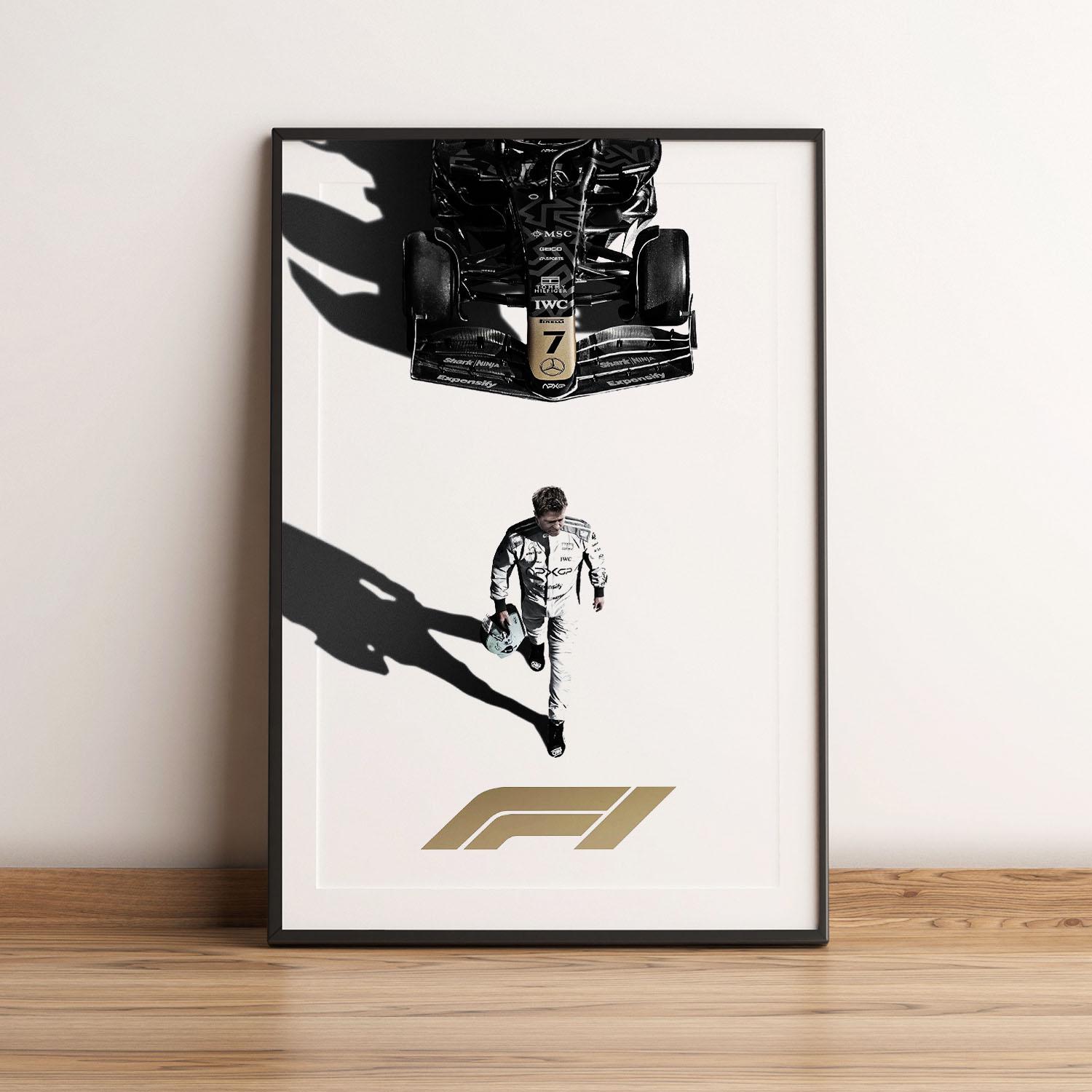Brad Pitt APXGP Team F1 Movie Poster, Formula 1 The Movie Racing Film Art Print, Motorsport Glossy Large Format Decor, Perfect Gift