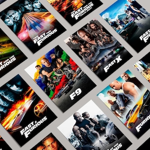Pôsteres do filme Velozes e Furiosos, Velozes e Furiosos, Vin Diesel, Paul Walker, arte de parede cinematográfica de ação, impressão brilhante de grande formato