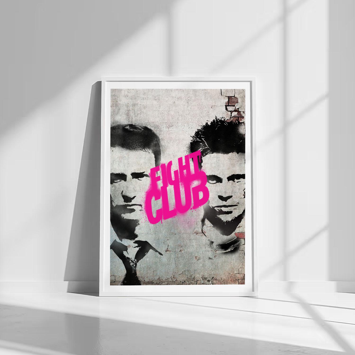 Fight Club Poster, Classic David Fincher Cinematic Print, 1999
