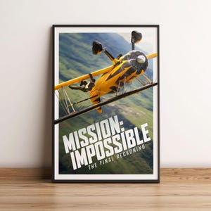 Mission Impossible Final Reckoning Poster, Ethan Hunt Action Spion Film Wand Kunst Druck, Tom Cruise Glänzend Großformat Dekor Beste Geschenk