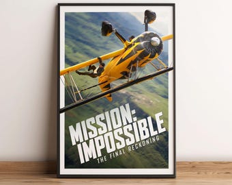 Mission Impossible Final Reckoning Poster, Ethan Hunt Action Spion Film Wand Kunst Druck, Tom Cruise Glänzend Großformat Dekor Beste Geschenk