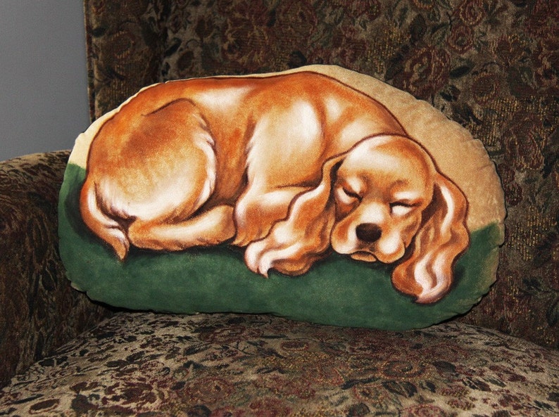 Cocker Spaniel Handpainted Soft Sculpture Pillow image 1