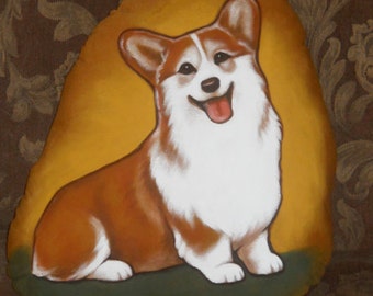 Sitting Pembroke Corgi Pillow