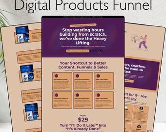 Animated Systeme.io Website Template: High-Converting Digital Product Funnel
