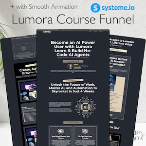 DFY Systeme.io Animated Programs & Courses Funnel Website Template, Systeme io Template, Systemeio Website Design Templates, DFY Template