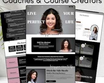 Systeme.io Animated Coaches & Content Creators Funnel Website Template, Systeme io Template Systemeio Website Design Templates, DFY Template