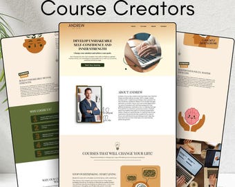 Animated Systeme.io Funnel Template: Course Creator Website Design