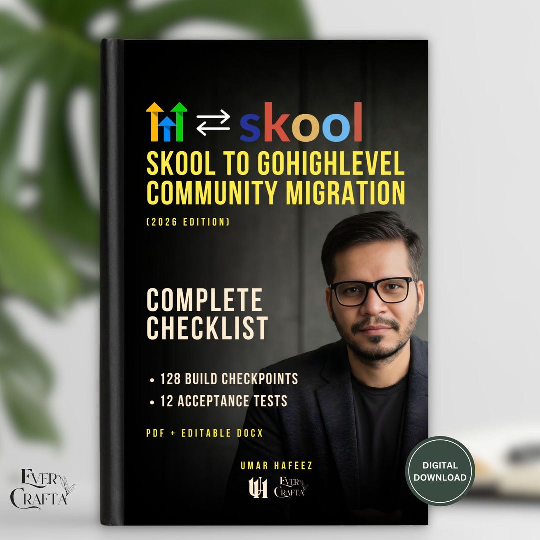 Buy Skool to Gohighlevel Community Migration Checklist | GHL Member ...