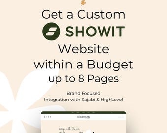 Custom Showit Website Design: Modern Minimalist for Coaches & Influencers