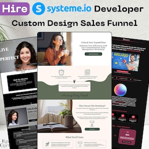 Systeme.io Custom Design Funnel Website Template, Systeme io Template, Systemeio Website, DFY Digital Template, Digital Products Templates
