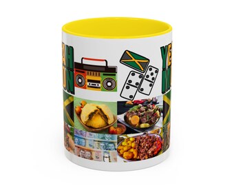 Jamaican Vibes Coffee Mug | Caribbean Culture Gift for Foodies & Travelers | Reggae Festival Mug | Island-Themed Office Decor