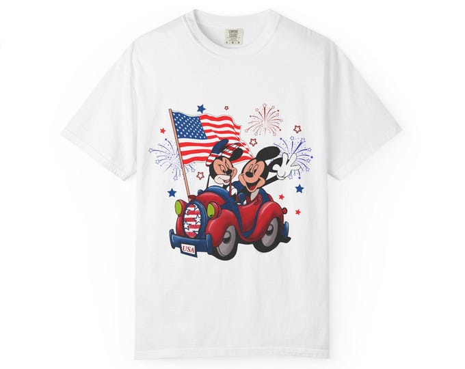 Featured listing image: Independence Day Shirt - Disney 4th of July Tee, Patriotic American Flag T-Shirt, USA Flag Tshirt, Fourth of July Shirt