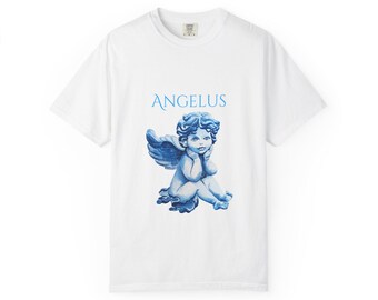 Angelus Vintage Angel T-Shirt - Funny Graphic Tee for Men - Cute Angel Shirt - Gift for Boyfriend, Husband, Brother or Frien