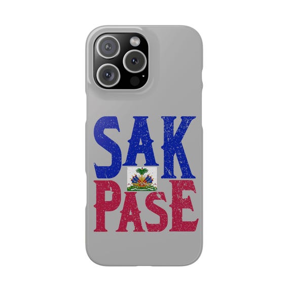 Sak Pase Haitian iPhone Case: Cultural Pride, Durable Polycarbonate