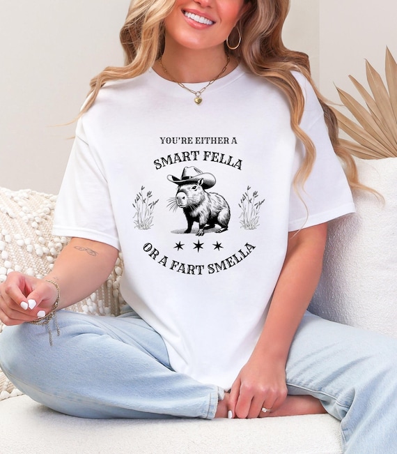 Retro Smart Fella Capybara 90s Shirt, Funny Capybara Vintage T-shirt, Vintage 90s Shirt, funnies shirt shirt funnies