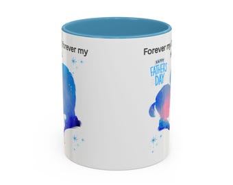 Father's Day Mug for Dad  Forever My Hero Coffee Cup, Unique Gift for Him, Custom Accent Mug, Father's Day Present, Coffee Lover Gift
