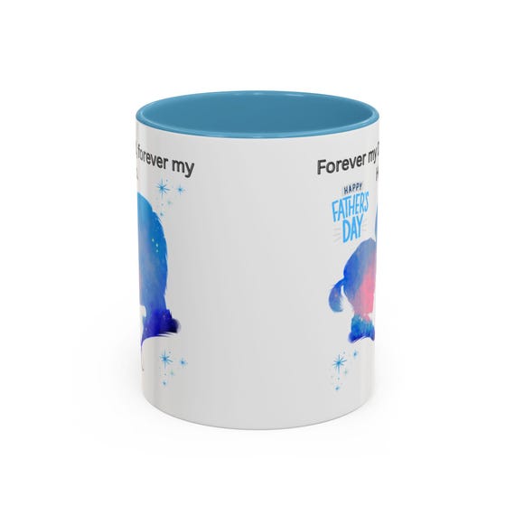 Father's Day Mug for Dad Forever My Hero Coffee Cup, Unique Gift for Him, Custom Accent Mug, Father's Day Present, Coffee Lover Gift