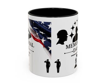 Memorial Day Coffee Mug  Honor  Remember Design  Military Tribute Mug Veteran Gift  Remembrance Mug  11oz & 15oz Accent Cup