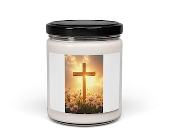 Faith & Hope Soy Candle 9oz, Christian Gift, Prayer Candle, Home Fragrance, Religious Decor