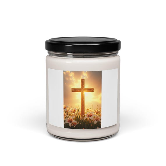 Faith & Hope Soy Candle 9oz, Christian Gift, Prayer Candle, Home Fragrance, Religious Decor