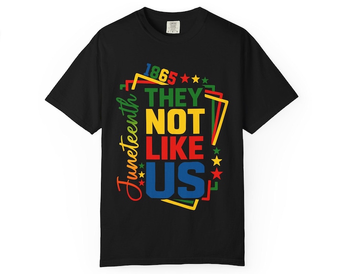Featured listing image: They Not Like Us Shirt - Juneteenth Shirt, Black History Month T-Shirt, Black Pride Tee, MLK Shirt, African American Pride Tee