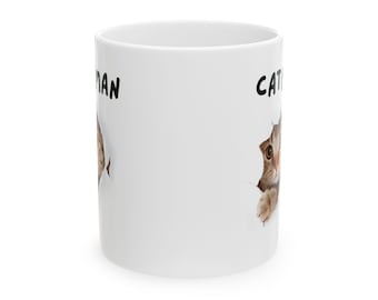 Personalized Cat Mug for Cat Lovers - Catman Funny Mug - Custom Pet Photo Coffee Cup - Cat Mom Gift - Cute Cat Mug 11oz 15oz