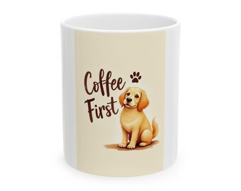 Personalized Dog Mom Mug - Cute Puppy Coffee Cup - Pet Lover Gift