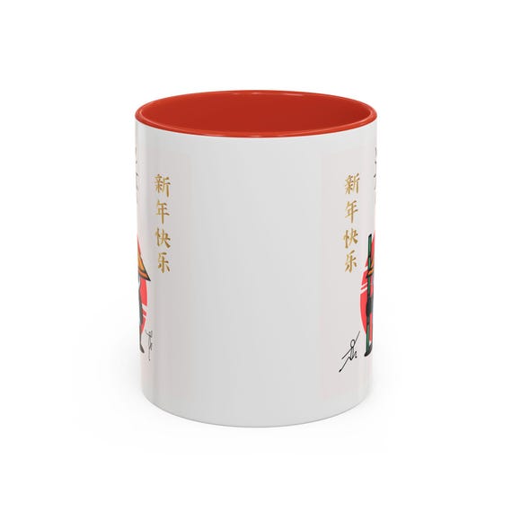 Cute Panda Coffee Mug Fun Accent Mug Gift | Animal Lover Tea Cup with Black Handle | 11oz 15oz Ceramic Drinkware