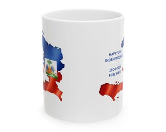 Haitian Flag Day Mug – Celebrate May 18 with Pride | Caribbean Heritage Coffee Cup, Gift for Haiti Lovers, 11oz or 15oz