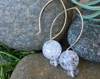 One of a Kind Amazonite Pyrite Quartz and Picasso Marble and Freeform Sterling Silver Pendant