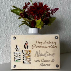 Personalisierte Geld Geschenkkarte KERZEN mit Gravur – Individuell mit Widmung – Perfektes Geschenk zur Hochzeit, Geburtstag oder Jubiläum