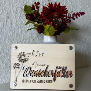 Personalisierter Wunscherfüller Geld-Karte aus Holz – Kreative Geschenkidee mit Persönlicher Gravur