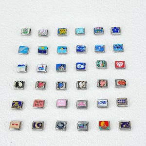 Ciondoli singoli italiani personalizzabili, ciondoli in argento, scegli il tema estivo combinato, regalo per nipote, mamma, regalo di gioielli significativo