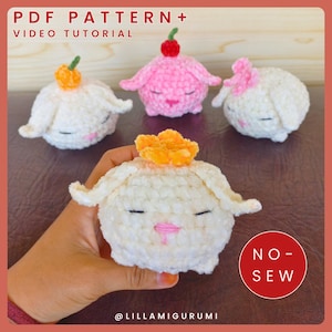 No Sew Amigurumi Easter Bunny Crochet Pattern: Cici Sleepy Mochi Plushie (PDF Pattern plus  Video Tutorial) Quick Easy for Beginners