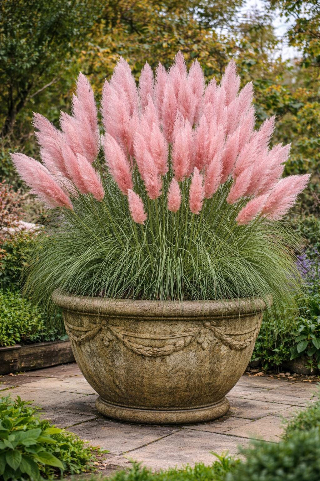 Pink Pampas Grass Plugs & 4” Pots – Cortaderia Selloana 'rosea' – Feathery Pink Plumes, Fast-growing Ornamental Grass, Privacy Screen