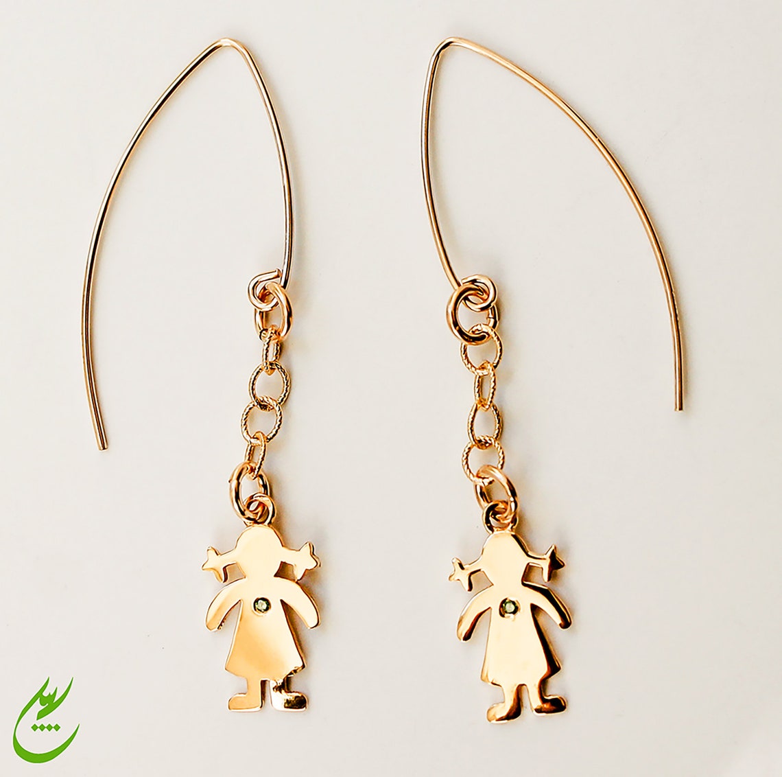Gold Earrings Gold Finish Girl Charm Earrings Girls Genuine Etsy — free download