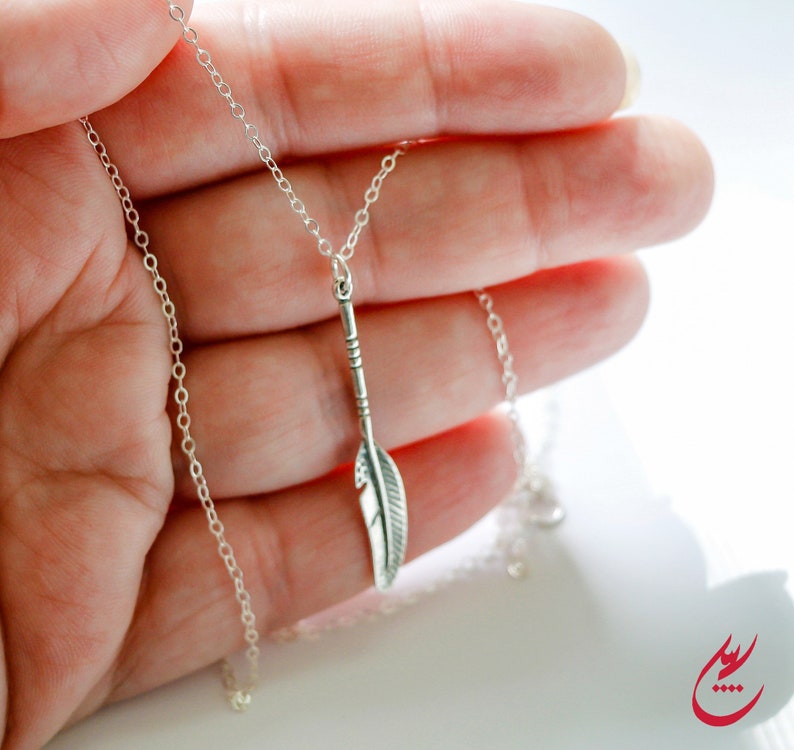 Sterling Chain Necklace Dainty Feather Necklace Lucifans Gift Unique Minimalist Silver Jewelry Sterling Silver Feather Wing Pendant