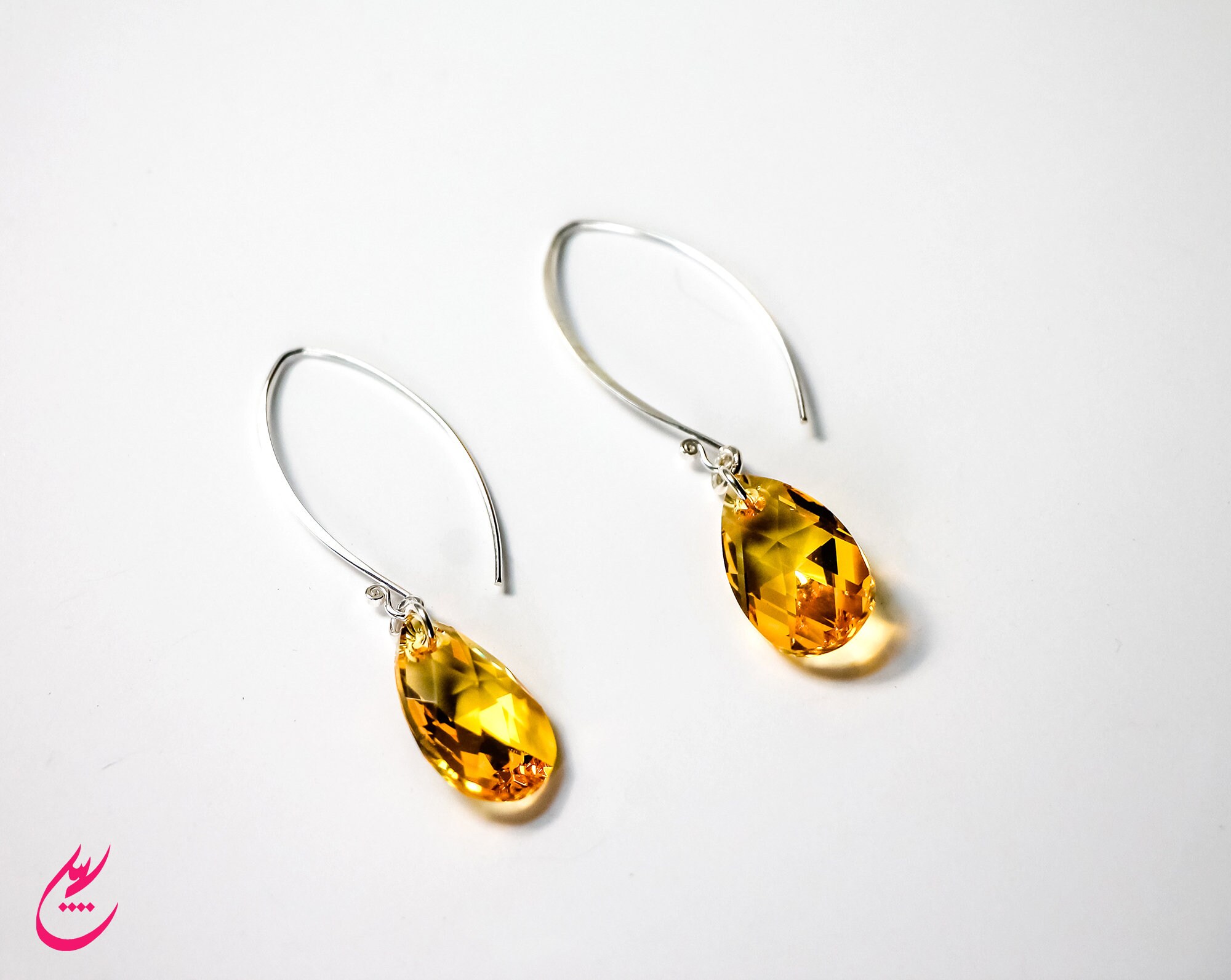 Gelbe Tropfen Swarovski Kristall Ohrringe-Light Topaz | Etsy