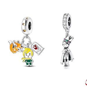 Little Prince Charms-Sterling Little Prince Book Charms-Sterling Silver Little Prince Charms for Bracelet-Little Prince Kids Jewelry Gifts