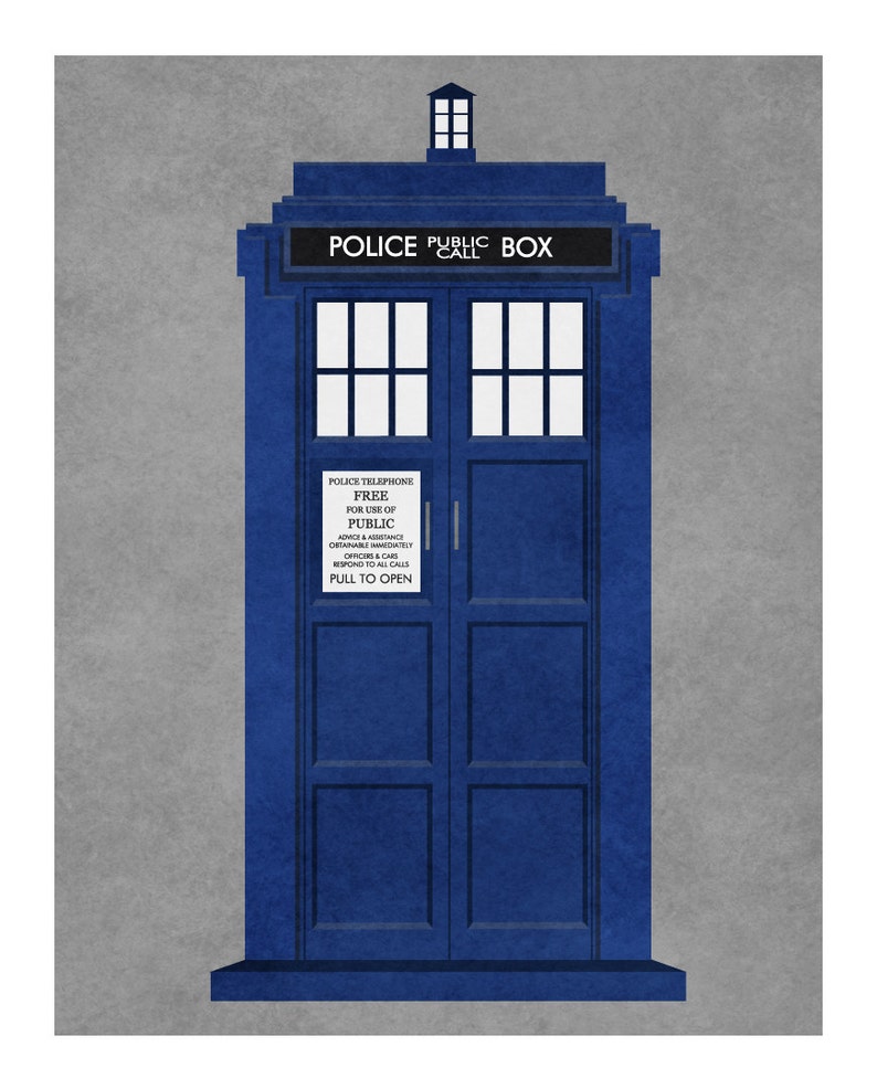 Doctor Who Print The TARDIS Etsy
