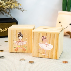 Girls Easter Gift, Money Box Girl, Piggy Bank Child, Money Box Name, Wooden Baby Money Box, Personalised Gift, Children Money Box, Money Box