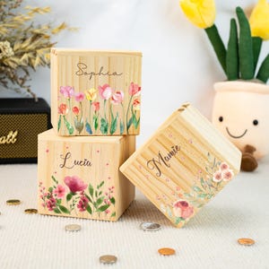 Money Box Wood,Money Box Personalized, Money Box Girl, Money Box, Children Wooden Money Box, Custom Baby Gift, Piggy Bank, Kids Coin Bank