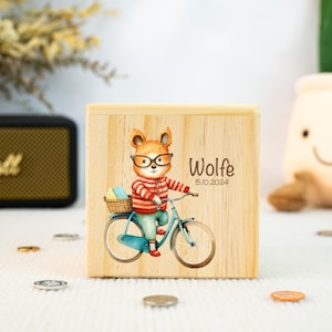Child Piggy Bank, Personalized Children Money Box with Name, Custom Baby Money Box, Kids Coin Bank, Wood Money Box for Toddler Gift