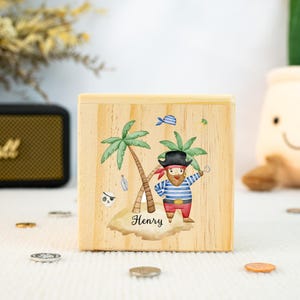Regalo de Pascua para niñas, Hucha para niña, Hucha para niño, Hucha con nombre, Hucha de madera para bebé, Regalo personalizado, Hucha para niños, Hucha