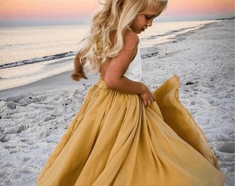 Aurora Maxi Skirt - Mustard