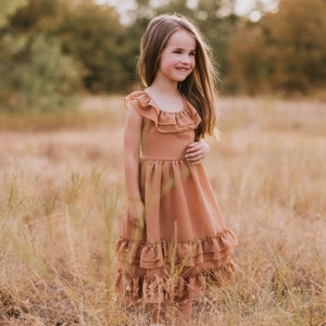 Nellie Ruffle Maxi Dress - Mocha #product_type - Bailey's Blossoms