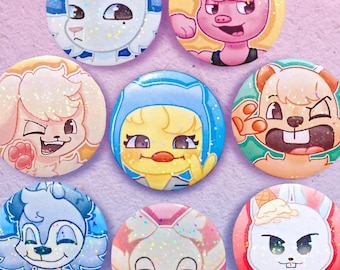 Holografische SKZOO-knop | Handgemaakte metalen badge verdwaalde Kpop-pin