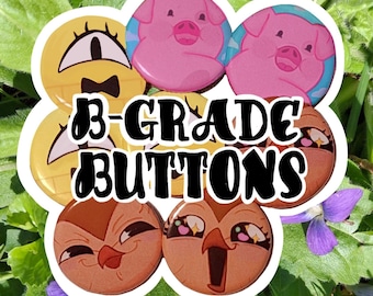 Bill Cipher Hooty Waddles Gravity Falls The Owl House 1.25' Buttons || READ DESCRIPTION !!